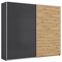 Schwebetürenschrank B: 271cm Feldkirch Grau/Eiche Dekor - Anthrazit/Eiche Artisan, MODERN, Holzwerkstoff (271/229/62cm)