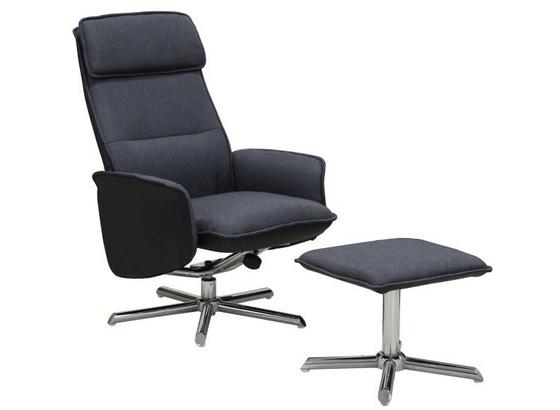 Fernsehsessel Clark mit Relaxfunktion und Hocker - Chromfarben/Silberfarben, MODERN, Textil/Metall (70/92,5-102/82-104cm) - Luca Bessoni Fernsehsessel Clark mit Relaxfunktion und Hocker - Chromfarben/Silberfarben, MODERN, Textil/Metall (70/92,5-102/82-104cm) - Luca Bessoni