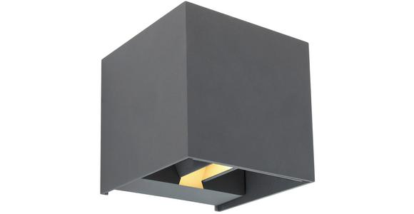 LED-Wandleuchte Ledion 2-Flammig - Anthrazit, MODERN, Metall (10/10cm) - Luca Bessoni