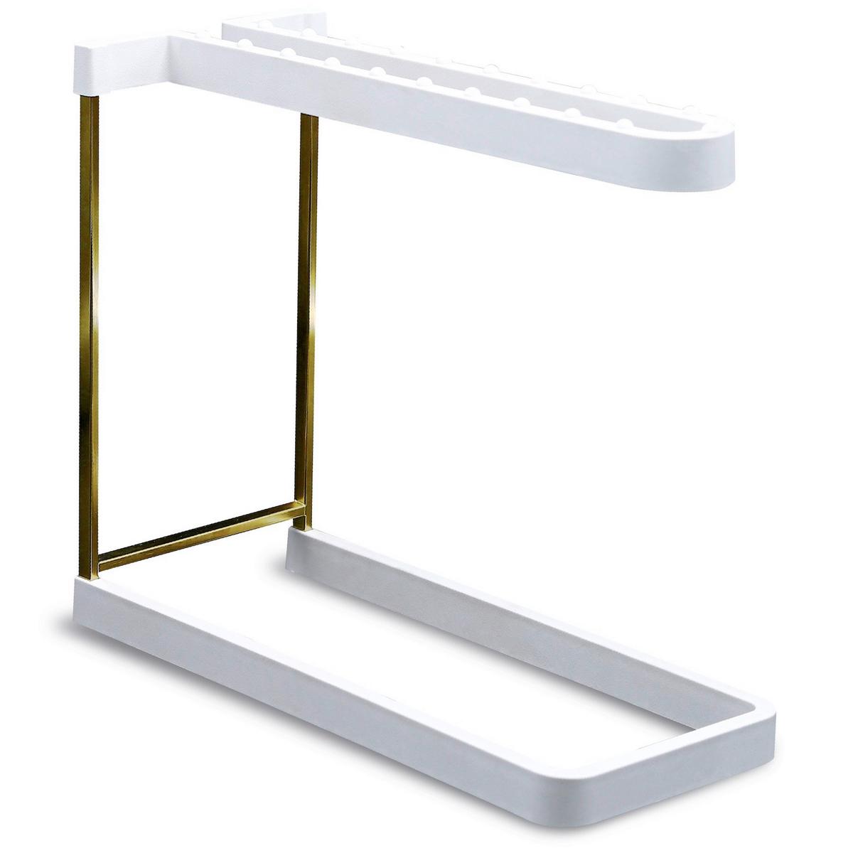 Weinglashalter Eb-Hs-045 - Weiß, Basics, Naturmaterialien/Metall (28/24/13cm) - HAPPY SINKS