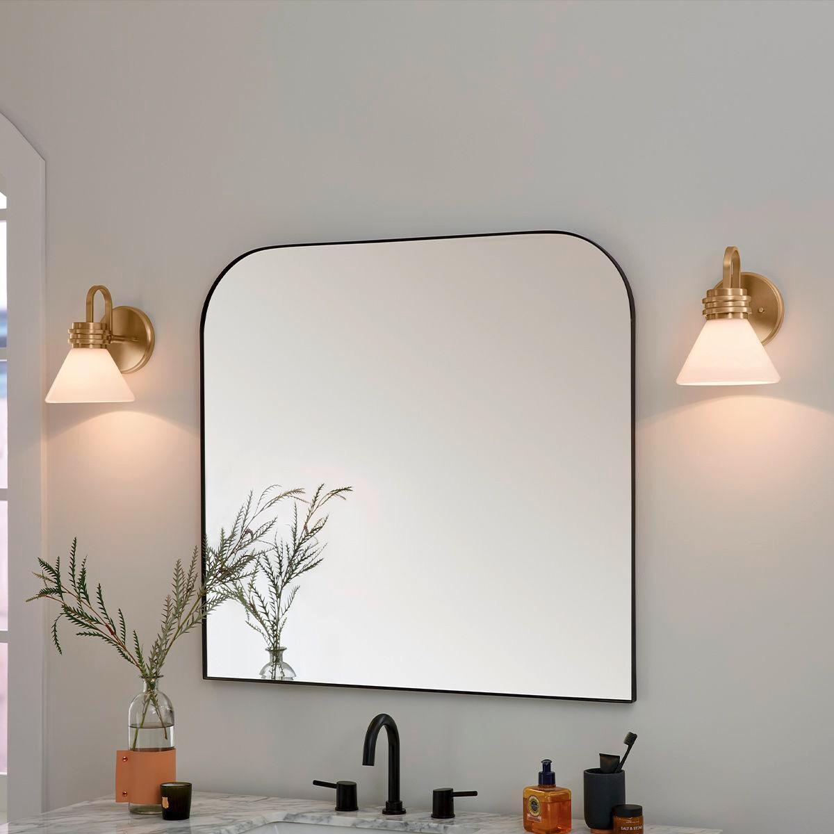 Fürdőszobai Falilámpa Kl-Farum1-Cpz - Pezsgő/fekete, Konventionell, üveg/fém (2,40/1,78/2,15cm) - Elstead Lighting