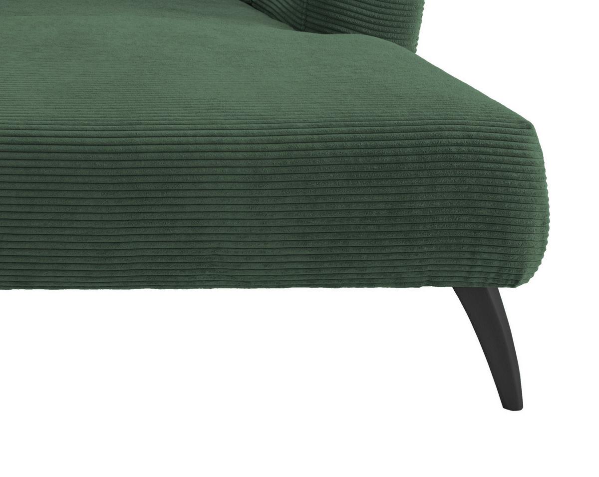 Ecksofa Colori Dunkelgrün S: 264/160 Cm - Dunkelgrün/Schwarz, MODERN, Holz/Textil (264/160cm) - MID.YOU