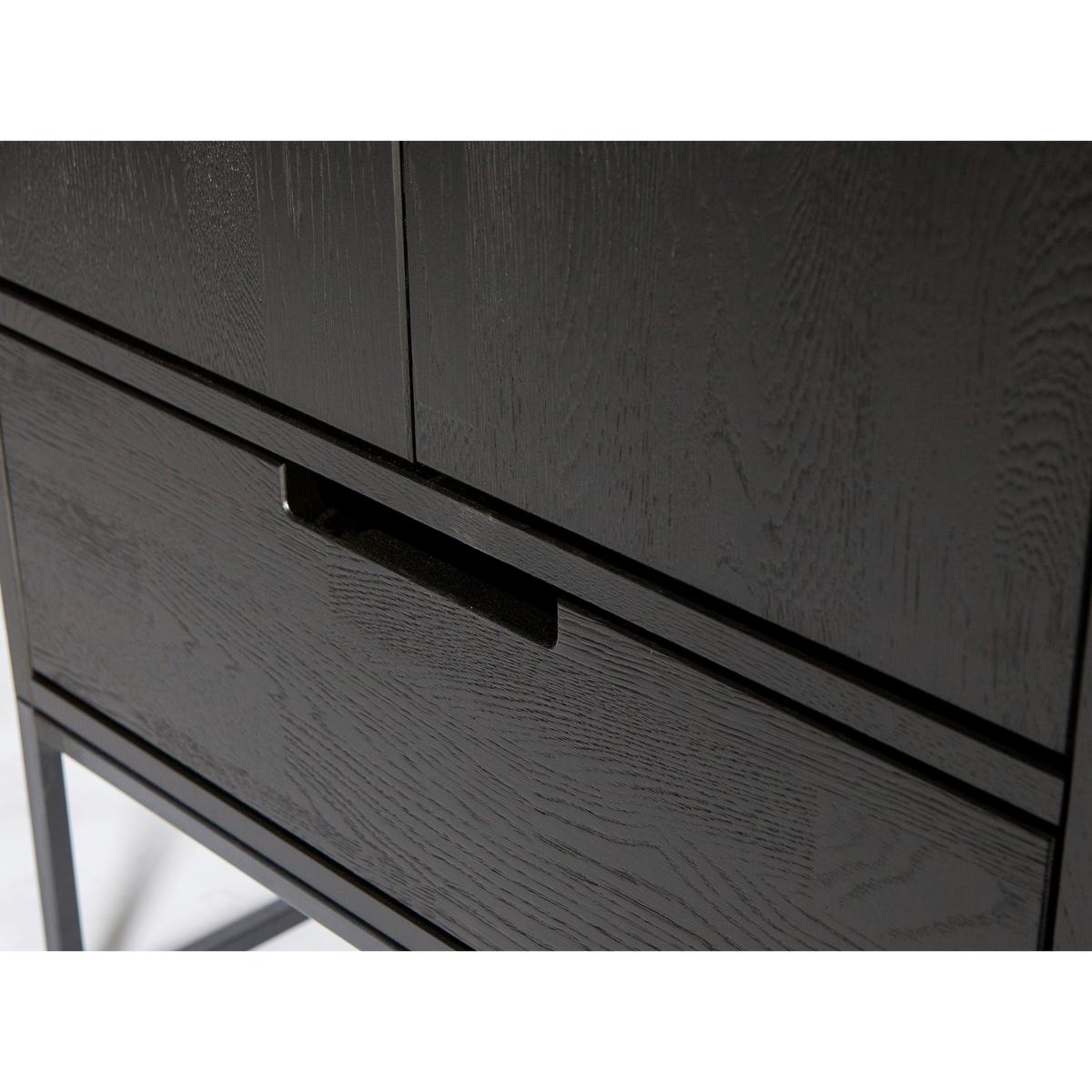 Mehrzweckschrank Silas Schwarz B: 60 Cm - Schwarz, Design, Holz/Holzwerkstoff (60/210/36cm) - Livetastic