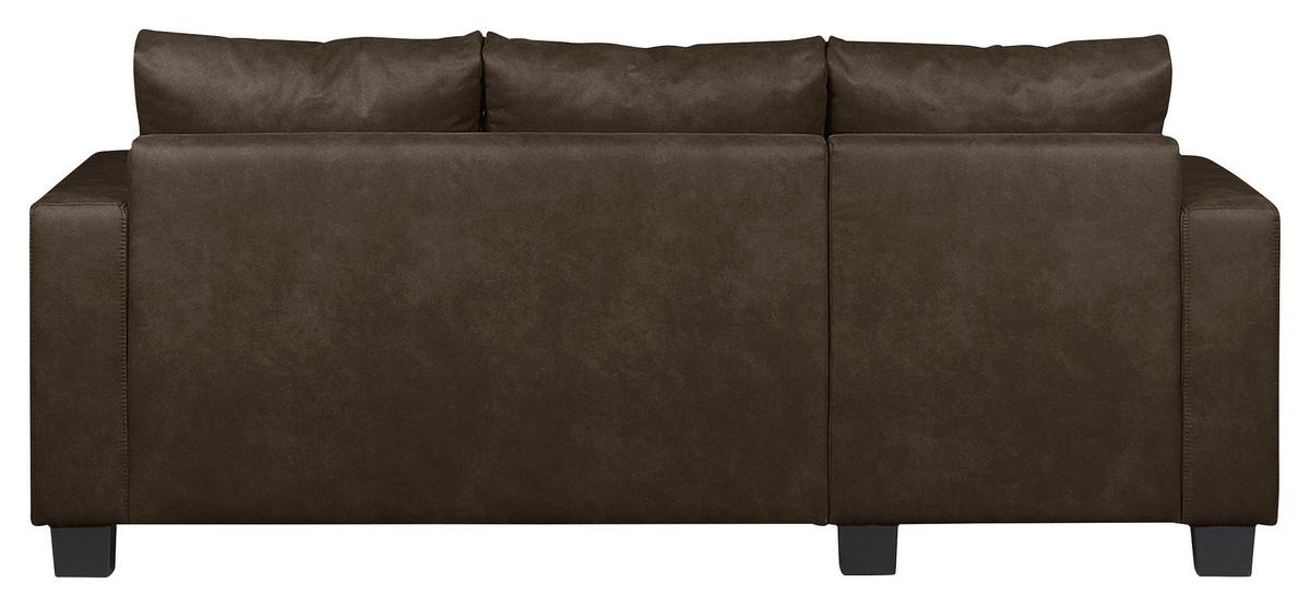 Ecksofa Grenwood Dunkelbraun S: 144x200 Cm - Dunkelbraun/Braun, Design, Textil (144/200cm) - MID.YOU