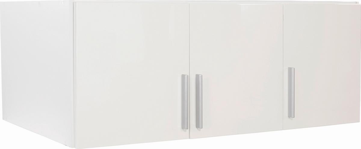 NADSTAVEC NA SKRIŇU K 3 DVER.ŠATN.SKRINI  CELLE - biela/biela s vysokým leskom, Modern, drevo/plast (136/40/54cm)