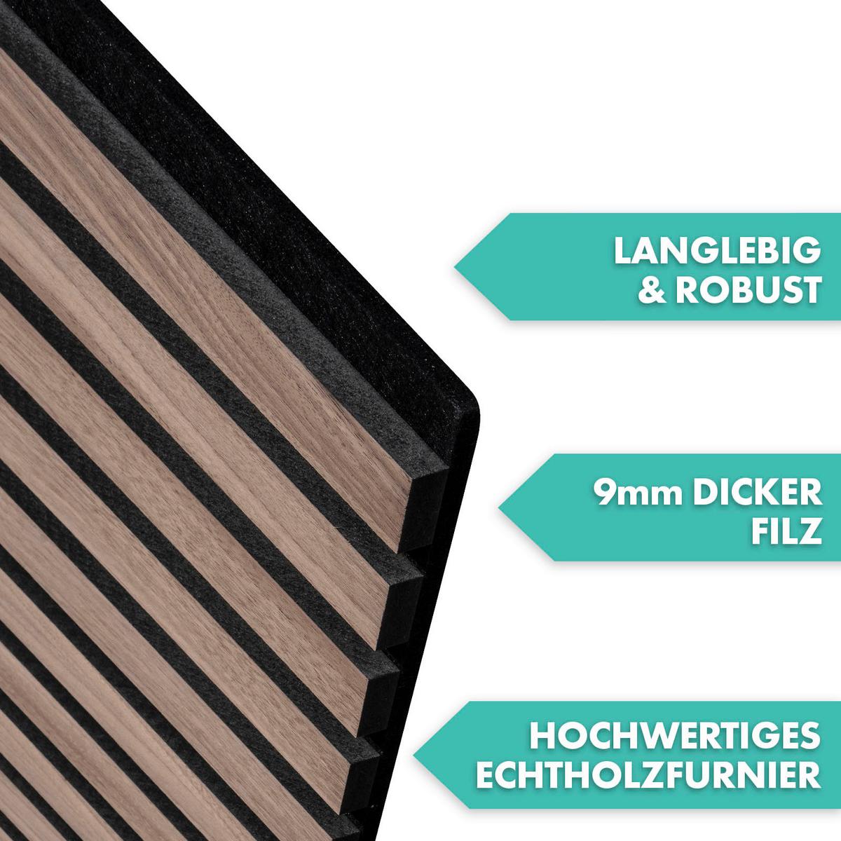 Akustikpaneel Akustikpaneel - Walnussfarben, Basics, Holzwerkstoff (60/60cm)