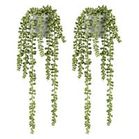 Kunstpflanze Sukkulenten Grau/hellgrün, 45 Cm - Hellgrün/Grau, Design, Keramik/Kunststoff (45cm) - P & B