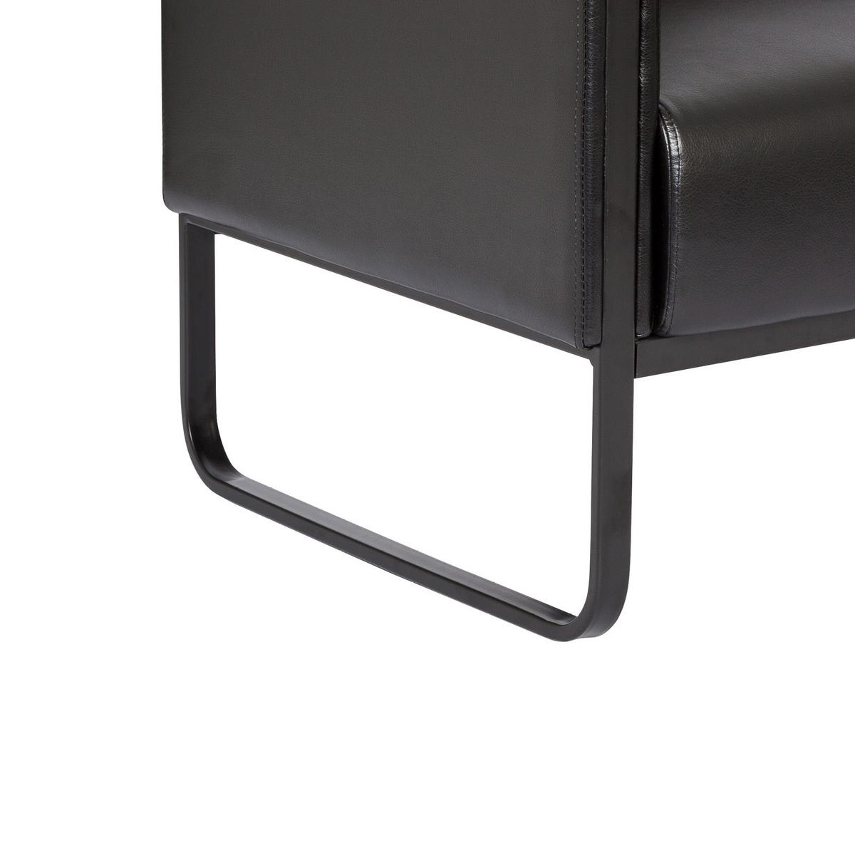 2-Sitzer-Sofa Bali Black Schwarz - Schwarz, MODERN, Textil (111/78/71cm) - MID.YOU