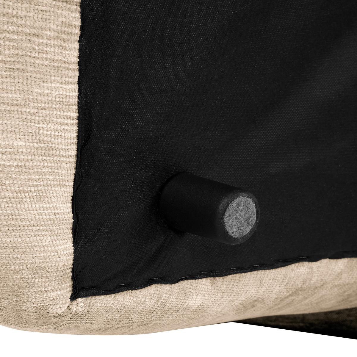 XXL-Sessel Fluffy, Creme B: 182 cm - Creme/Schwarz, MODERN, Textil (182/87/184cm) - Trendmanufaktur
