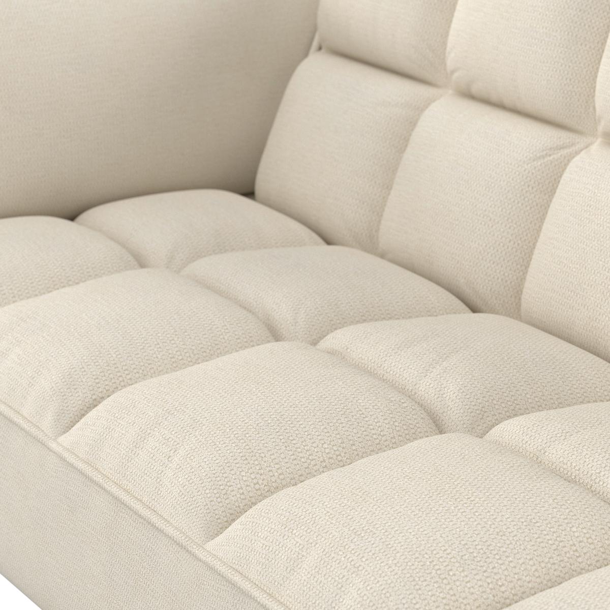 Rozkladacia pohovka CORA, krémová, max. 360 kg - krémová/prírodná farba, Modern, drevo/textil (214/92/81cm) - Bessagi Home
