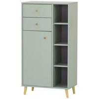 Midischrank Bjarne BxH: 60,2x 113,4 cm Grün/Eiche - Jadegrün/Salbeigrün, MODERN, Holzwerkstoff (60,2/113,4/33,1cm) - MID.YOU