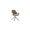 Armlehnstuhl Rafaela Taupe B: 62 cm 180°drehbar - Taupe/Cappuccino, Trend, Textil/Metall (62/89/64cm)