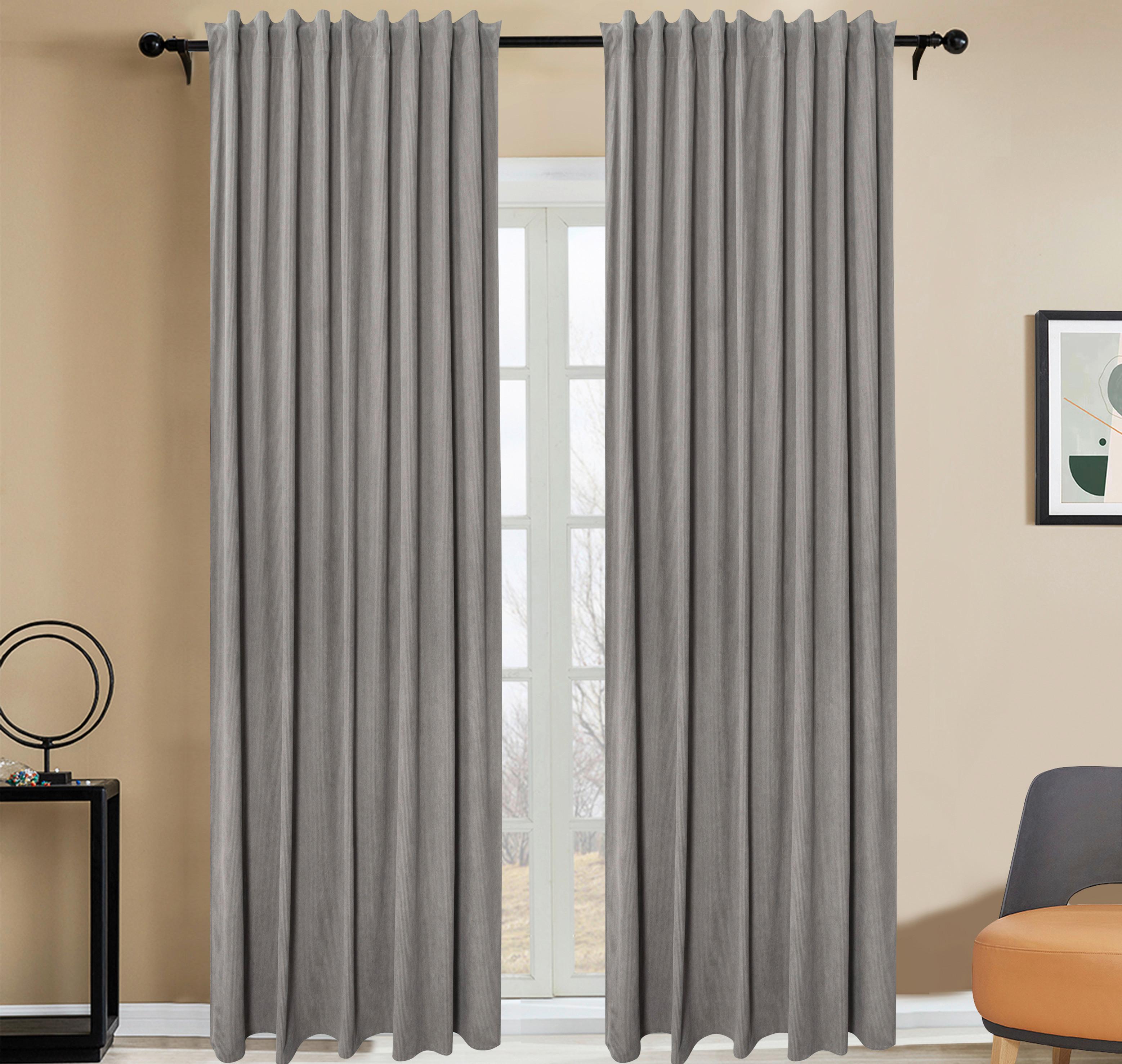 Vorhang mit Multifunktionsband Maren 140x245 cm Grau - Grau, ROMANTIK / LANDHAUS, Textil (140/245cm) - James Wood
