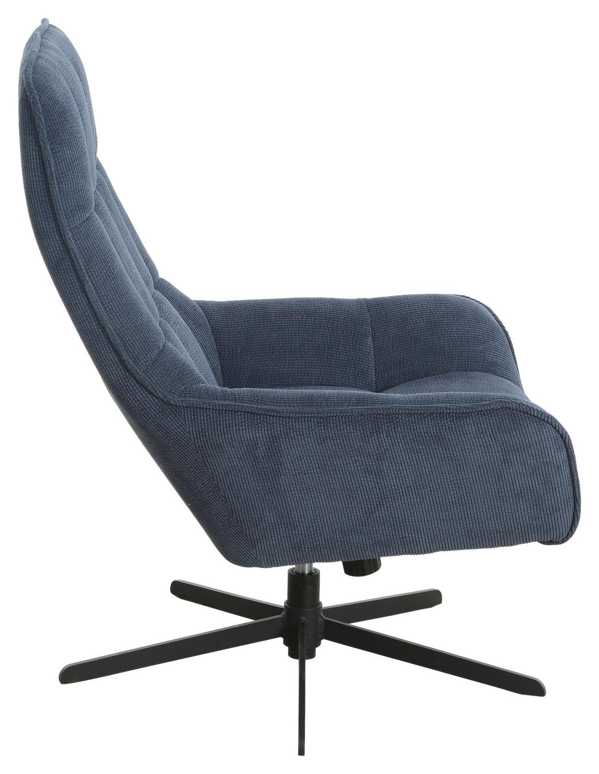 Relaxsessel Bari - Schwarz/Dunkelblau, MODERN, Holz/Textil (72/98/81cm)