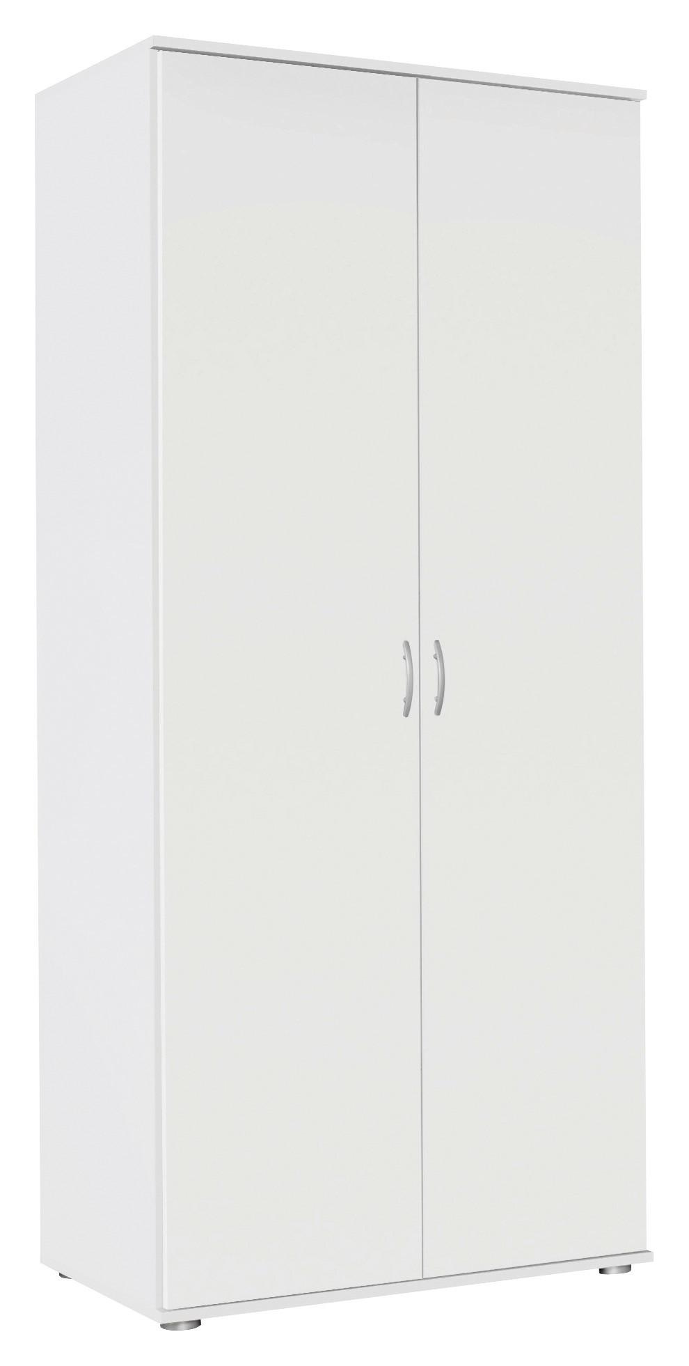 Kleiderschrank Twin 2 - Weiß, KONVENTIONELL, Holzwerkstoff (85/188/52cm)