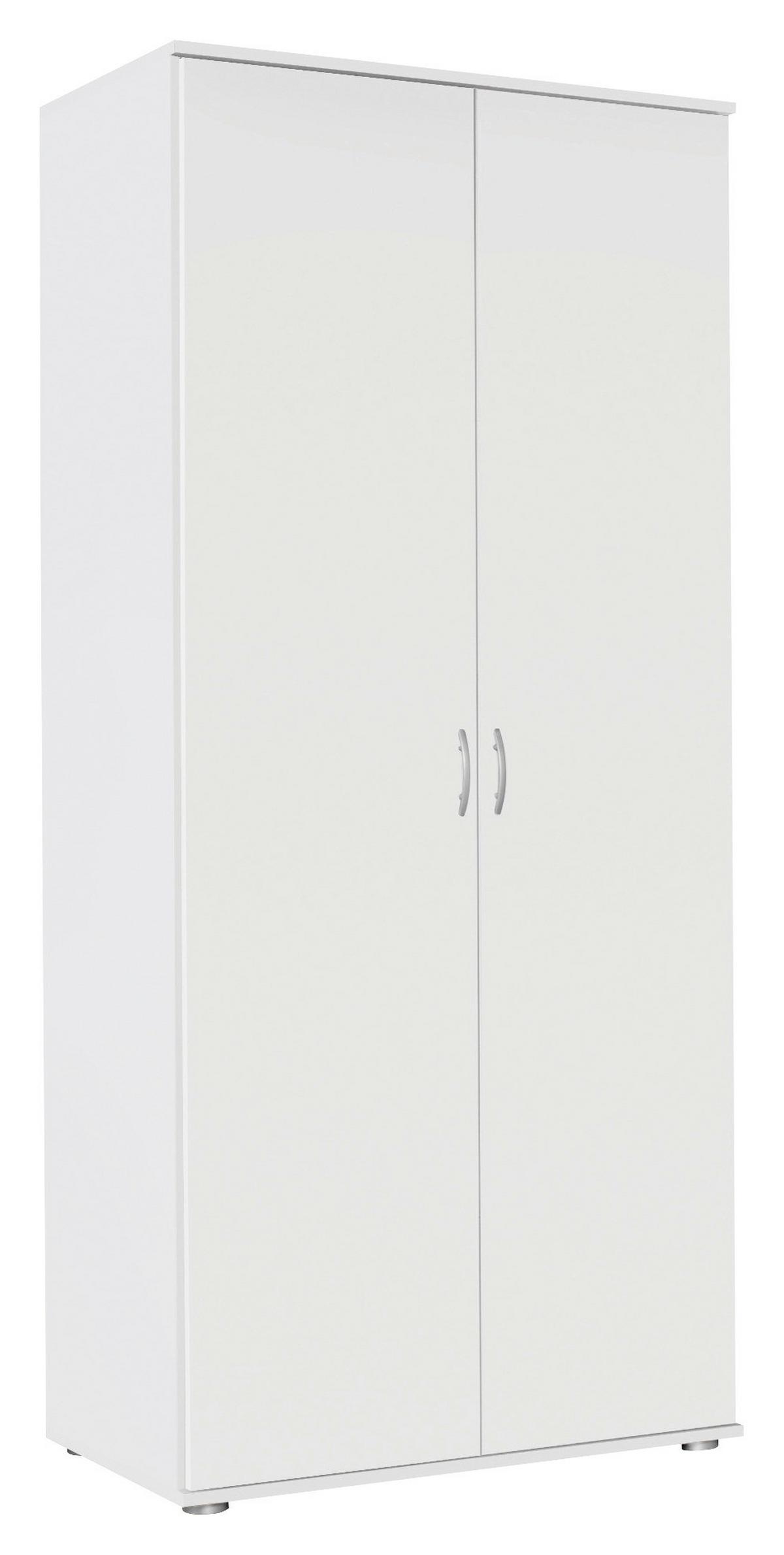 Kleiderschrank Twin 2 - Weiß, KONVENTIONELL, Holzwerkstoff (85/188/52cm)