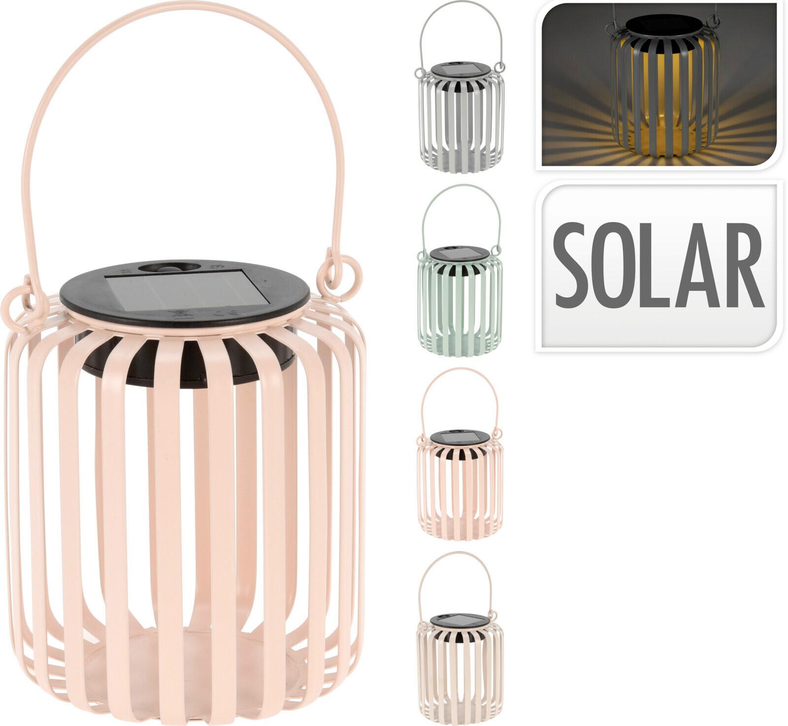 SOLARLEUCHTE HZ1231430 - Hellgrau/Altrosa, Basics, Metall (9,5/9,5/11,5cm)