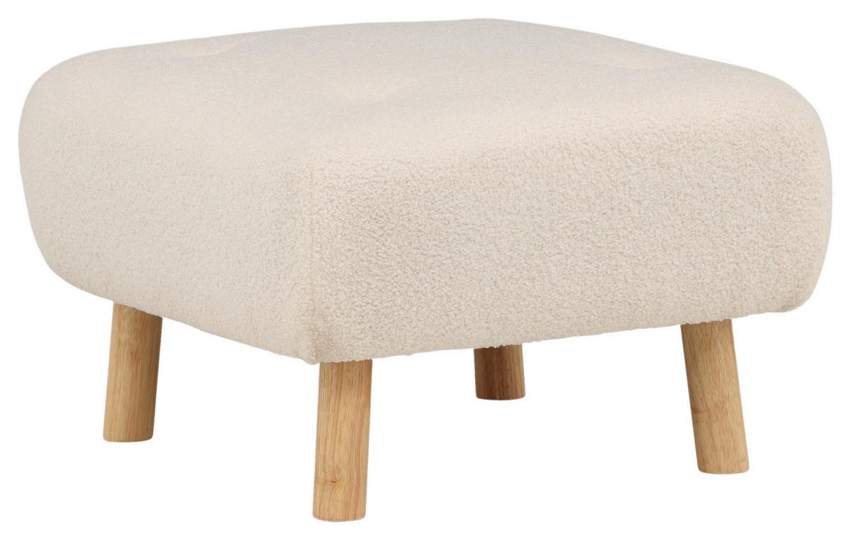 Hocker Salina - Weiß, Design, Holz/Kunststoff (60/28/60cm) - Livetastic