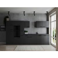 Küchenleerblock Oliver Dunkelgrau B: 370 Cm - Dunkelgrau/Grau, Design, Holzwerkstoff (370cm) - Respekta
