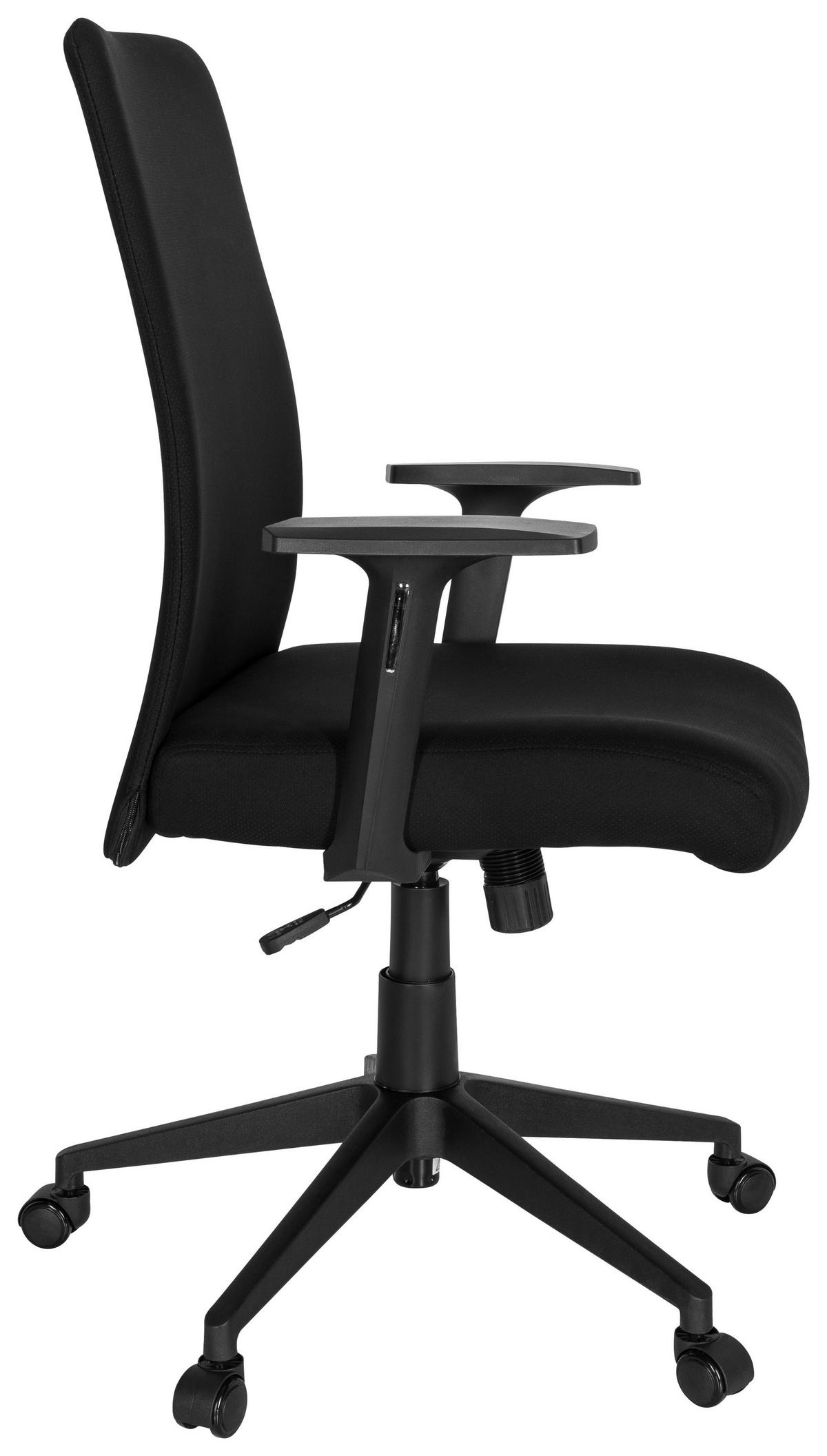 Drehstuhl Cosio I Schwarz - Schwarz, MODERN, Kunststoff/Textil (65/120/62cm) - MID.YOU