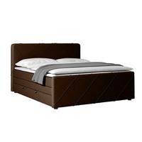 Boxspringbett mit Bettkasten Cordoba 180x200 cm Braun - Schwarz/Braun, MODERN, Holz/Textil (180/200cm) - MID.YOU