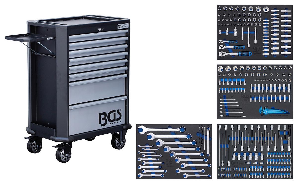 Werkstattwagen Anthrazit/silberfarben - Anthrazit/Silberfarben, Basics, Metall (72,4/102,65/47cm)
