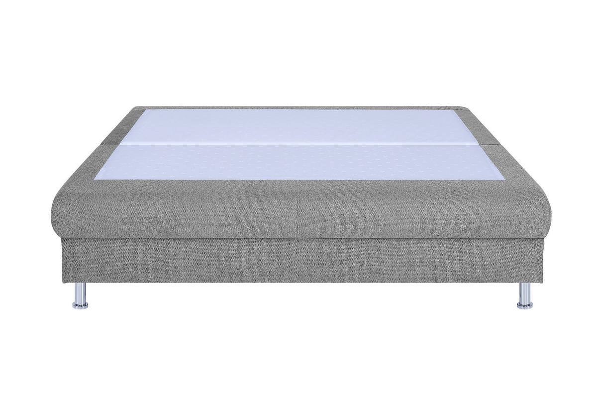 Schlafsofa mit Bettkasten Ken Taupe - Taupe/Chromfarben, Design, Holzwerkstoff/Textil (200/92/90cm) - P & B