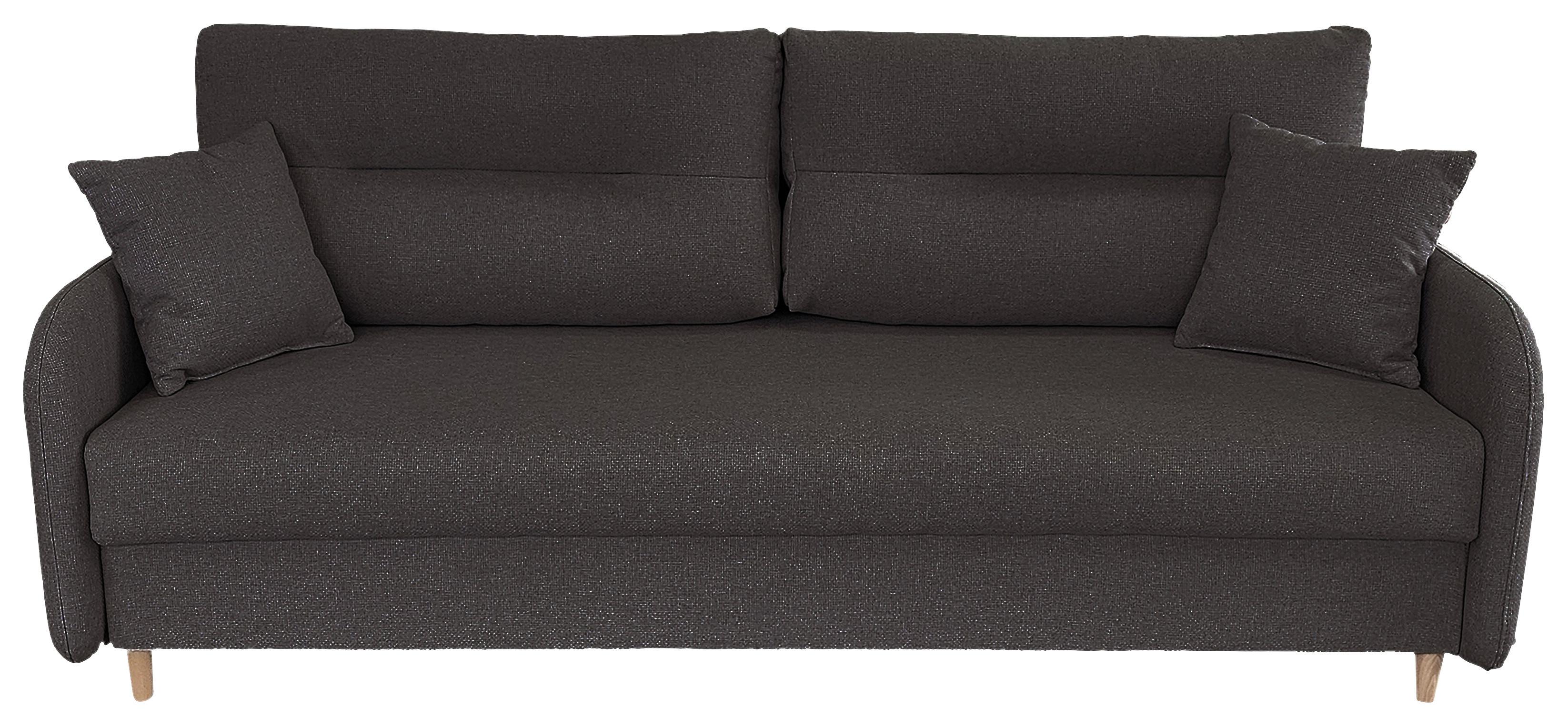 Schlafsofa mit Bettkasten Vero Grau B: 206 cm