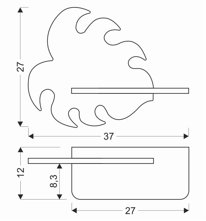 Kinderwandleuchte 21-01023 Monstera - Grün, Basics, Holz/Holzwerkstoff (37/12/27cm)