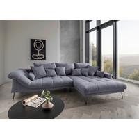 Ecksofa Garda, Blau S: 310x192 Cm - Blau/Schwarz, KONVENTIONELL, Textil (310/192cm) - Livetastic