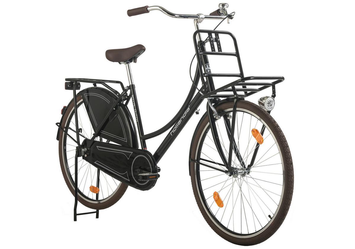 Citybike Hollandia Royal Dutch Singlespeed, Schwarz, 28 Zoll - Schwarz, Basics, Metall (25/140/60cm)