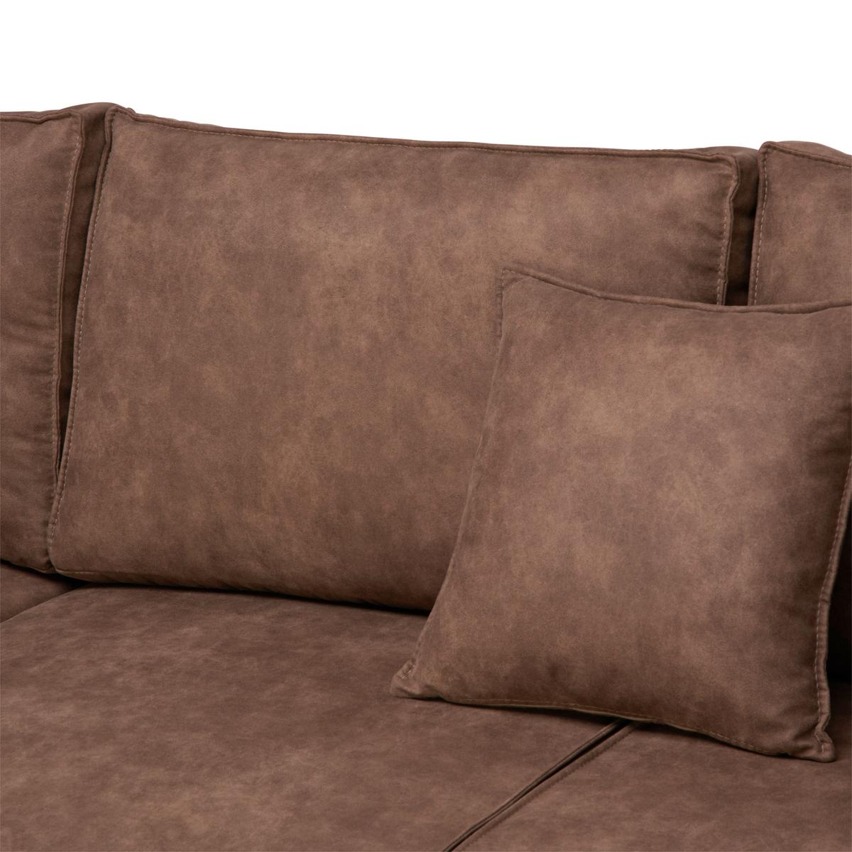 Sarokkanapé Kobe - barna, Design, textil (222/272cm) - Livetastic