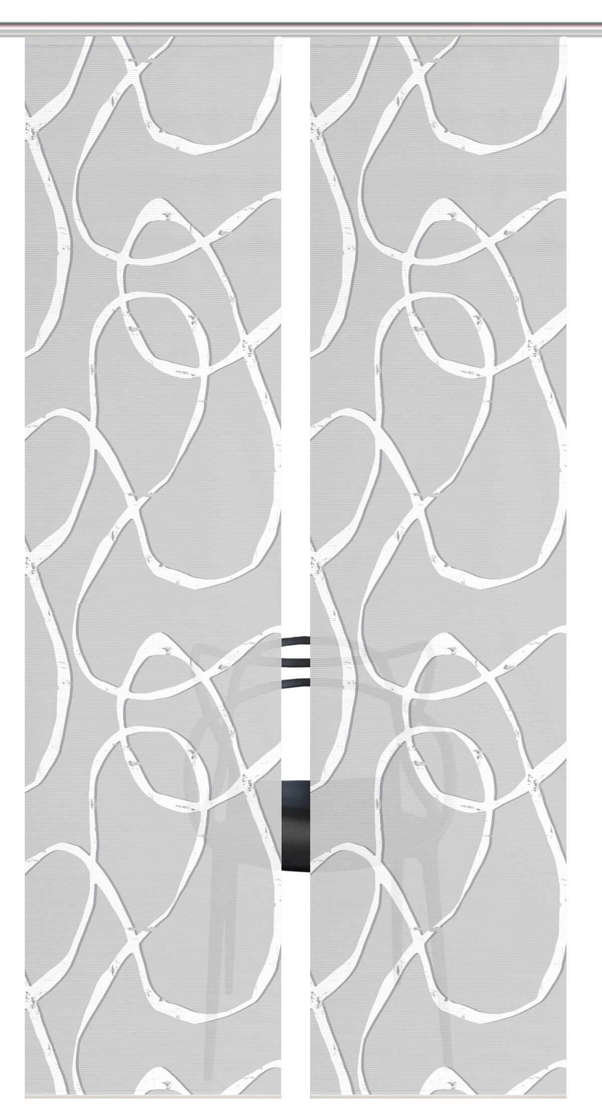 Flächenvorhang Ophelia 2er Set - Hellgrau, KONVENTIONELL, Textil (60/260cm)