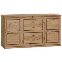 ŠIROKÁ KOMODA HARVEY - barvy dubu/antracitová, Lifestyle, kov/kompozitní dřevo (160/89,5/43cm)