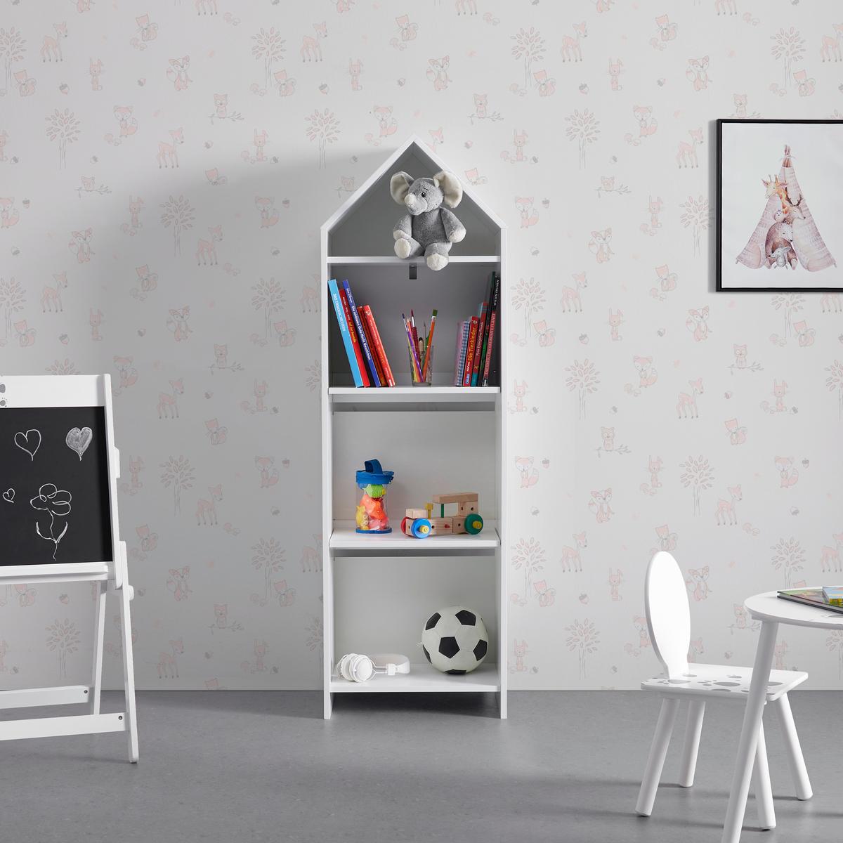 Regál LIA - bílá, Moderní (47/150/30cm) - Bessagi Kids