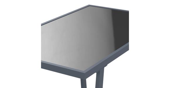 Loungegarnitur Prag - Dunkelgrau/Schwarz, MODERN, Glas/Textil - Beldano