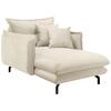 Xxxl-Sessel Lava Beige, B: 111 cm - Beige/Schwarz, MODERN, Textil (111/101/167cm) - Livetastic