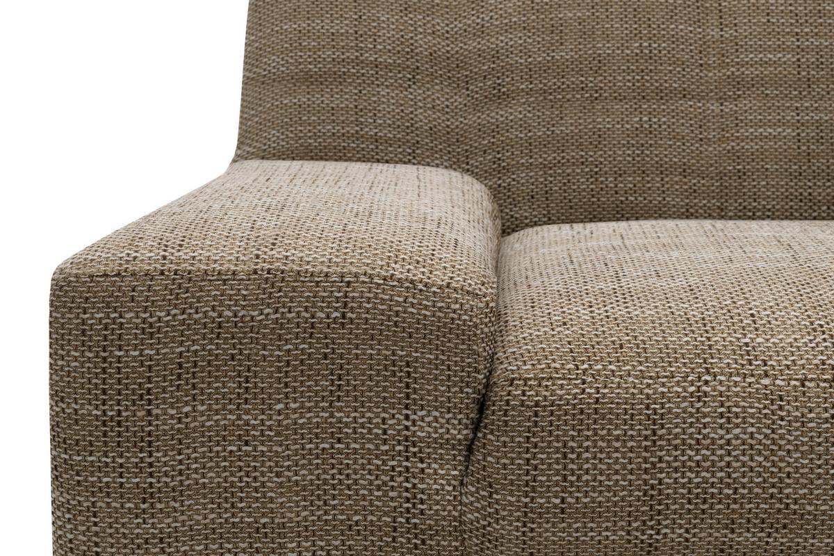 Ecksofa Mit Schlaffunktion Norma Braun/beige Webstoff - Wengefarben/Beige, Design, Textil (268/153cm) - MID.YOU