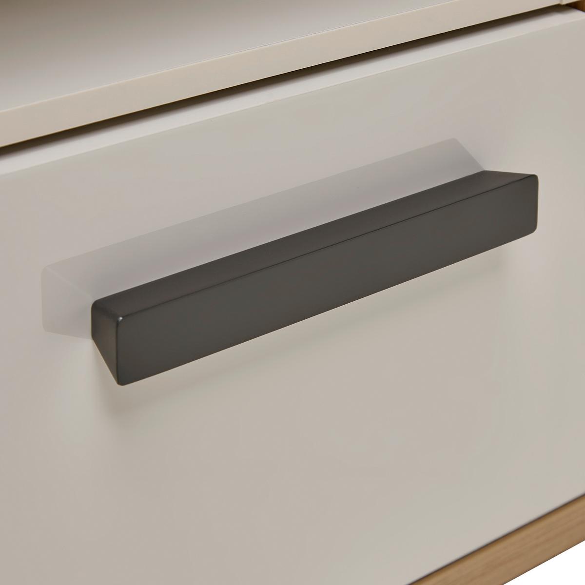 NOČNÍ STOLEK CASA MIA - kašmírová/antracitová, Konvenční, kov/kompozitní dřevo (45/50/40cm)