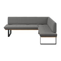 Eckbank Tristan Webstoff anthrazit,S:245x195cm - Anthrazit/Schwarz, MODERN, Holz/Textil (245/195cm) - James Wood