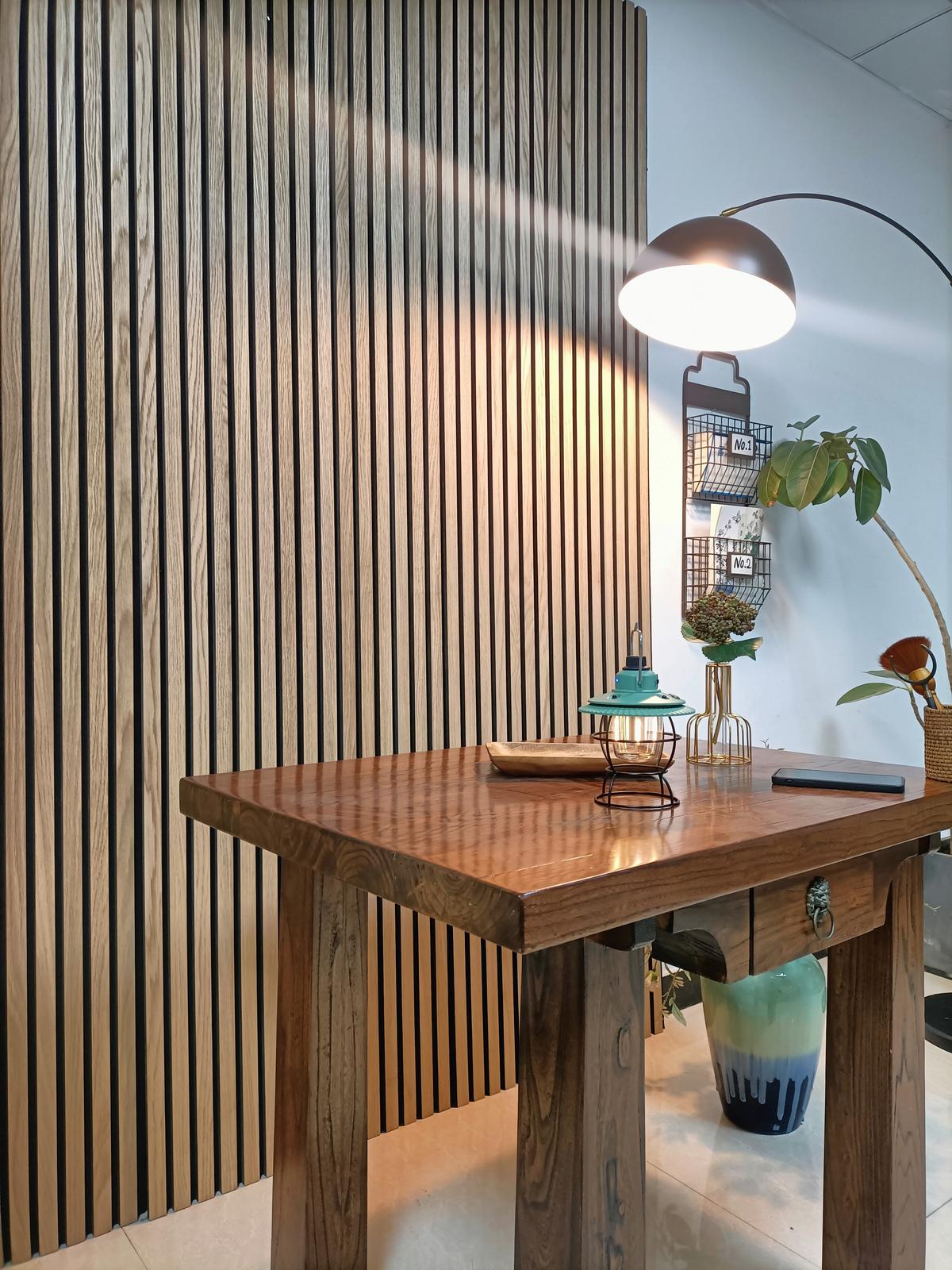 Akustikpaneel 4er Pkg. Lina - Walnussfarben, Trend, Holz/Kunststoff (52/52/2,1cm) - Luca Bessoni