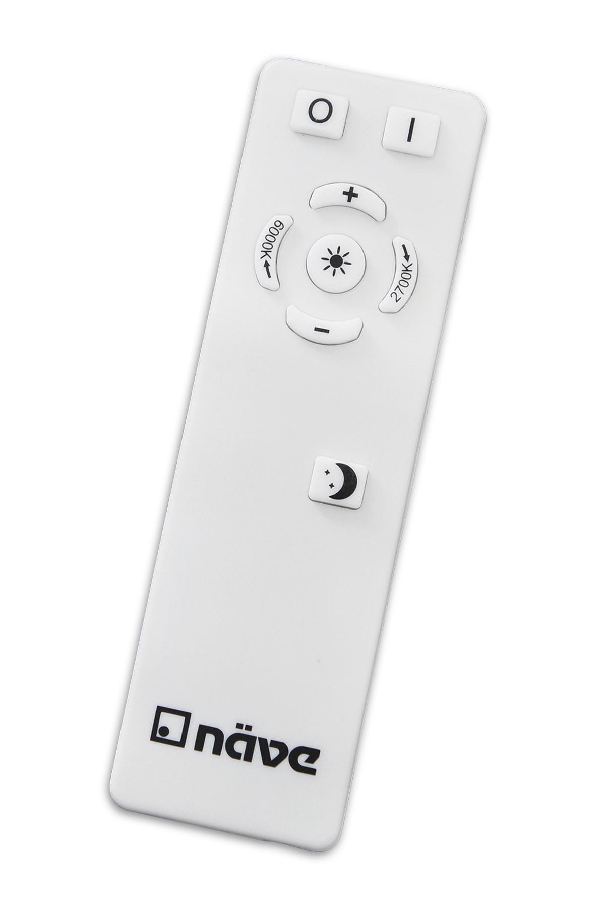 Led-deckenleuchte Ø 60 Cm Dimmbar Mit Memory-Funktion - Weiß, Basics, Kunststoff/Metall (60/15cm) - Näve
