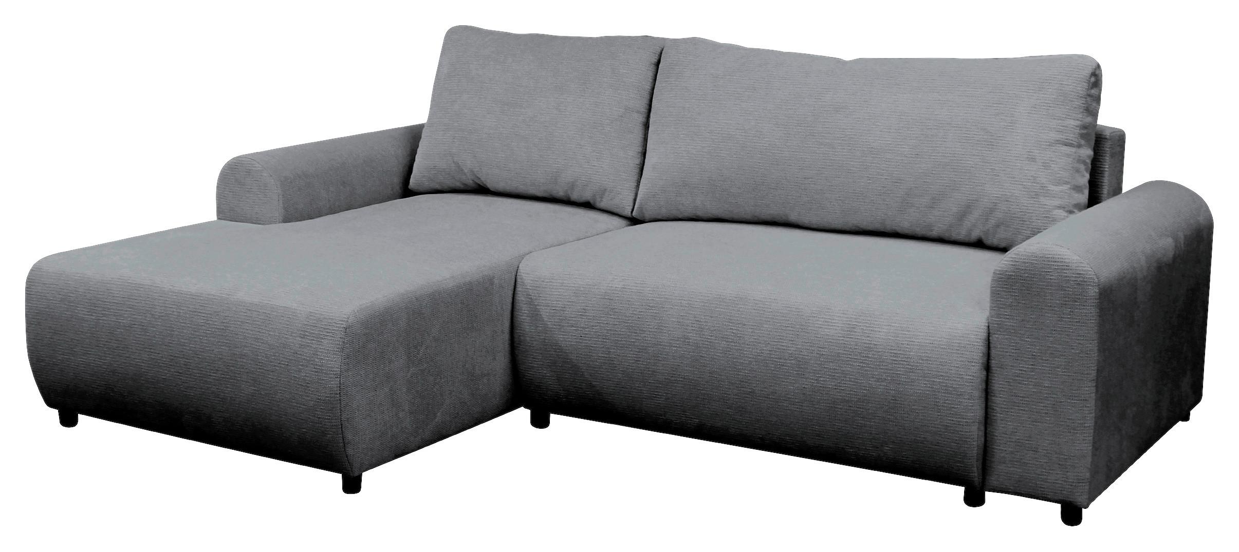 Ecksofa Velo Grau S: 160x250 cm - Schwarz/Grau, Design, Textil (160/250cm) - MID.YOU