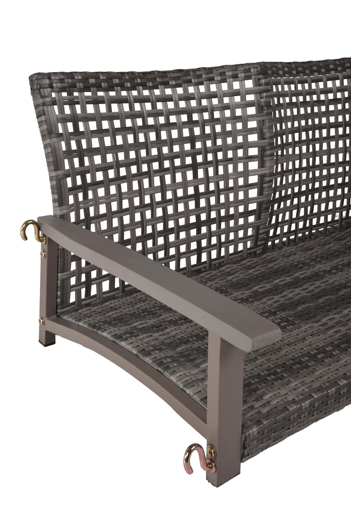 Gartenbank Echtholz/stahl 2-Sitzer Cuneo Hängend - Grau/Akaziefarben, Basics, Holz/Kunststoff (120/79/57cm) - Gardenson