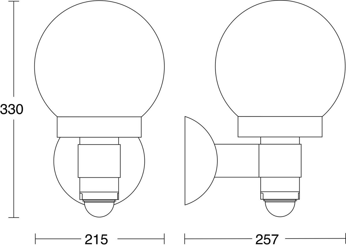 Außenwandleuchte L 115 S Weiß - Weiß, Design, Kunststoff (25,7/21,5/33cm) - Steinel