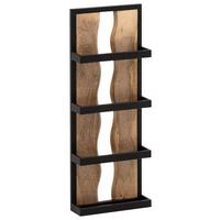 Wandregal Wl6.773 - Schwarz/Braun, LIFESTYLE, Holz/Metall (80/30/10cm) - MID.YOU