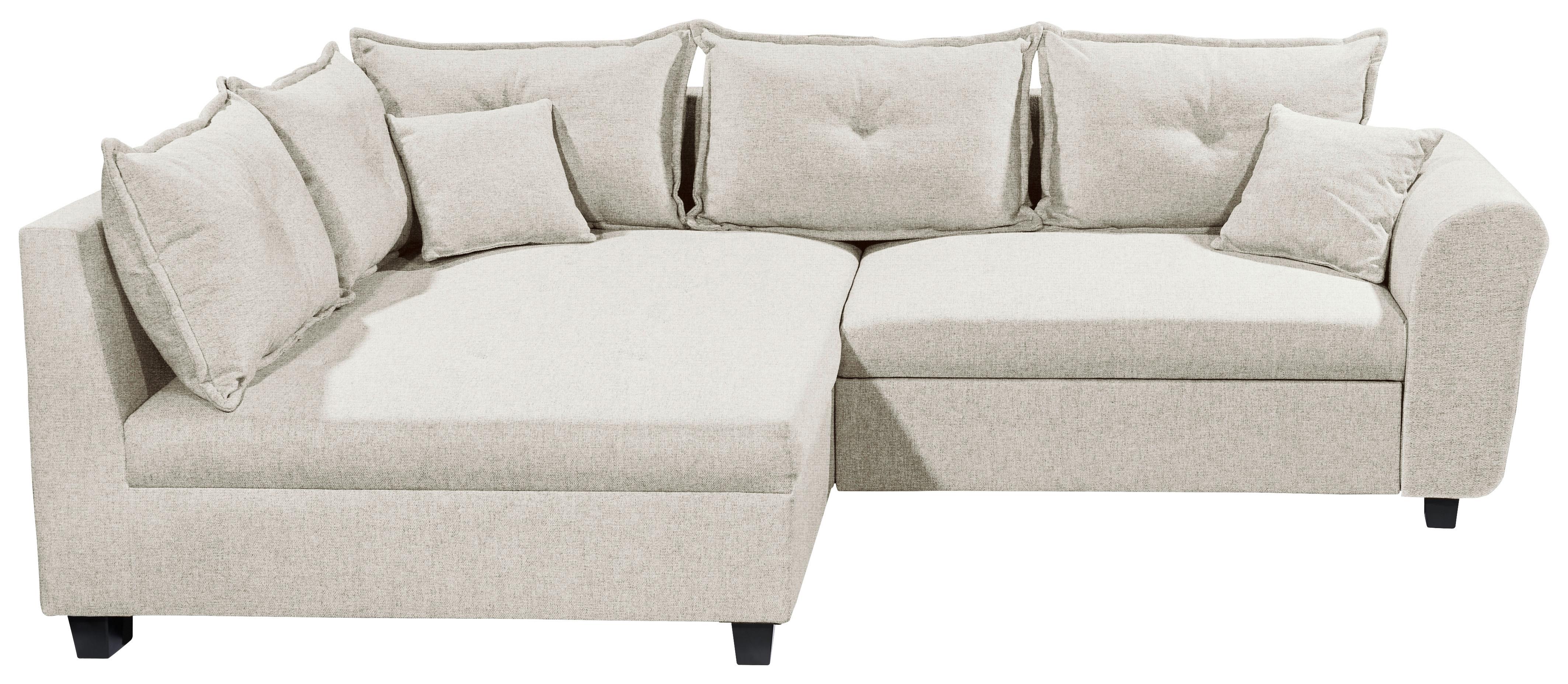 Ecksofa Liz Beige S: 175x252 Cm - Beige/Schwarz, MODERN, Textil (175/252cm) - Livetastic