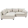 Ecksofa Liz Beige S: 175x252 Cm - Beige/Schwarz, MODERN, Textil (175/252cm) - Livetastic