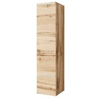 Hochschrank Vera Eiche Wotan Dekor B: 30cm - Eiche Wotan/Grau, Design, Holzwerkstoff (30/130/33cm) - Livetastic
