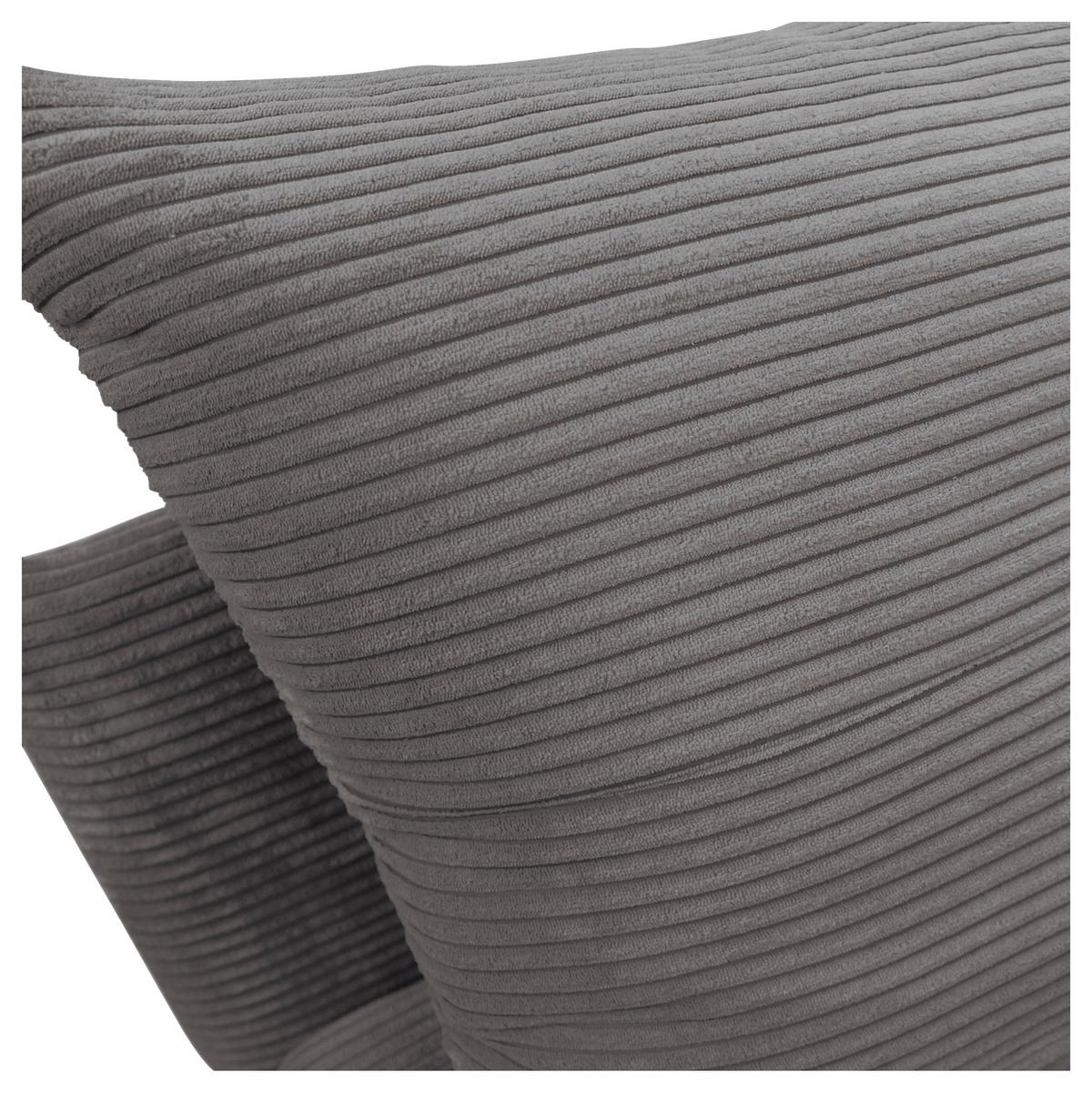 2-Sitzer-Sofa Yellow Mit Schlaffunktion Grau Cord - Schwarz/Grau, Design, Textil (154/93/85cm) - MID.YOU